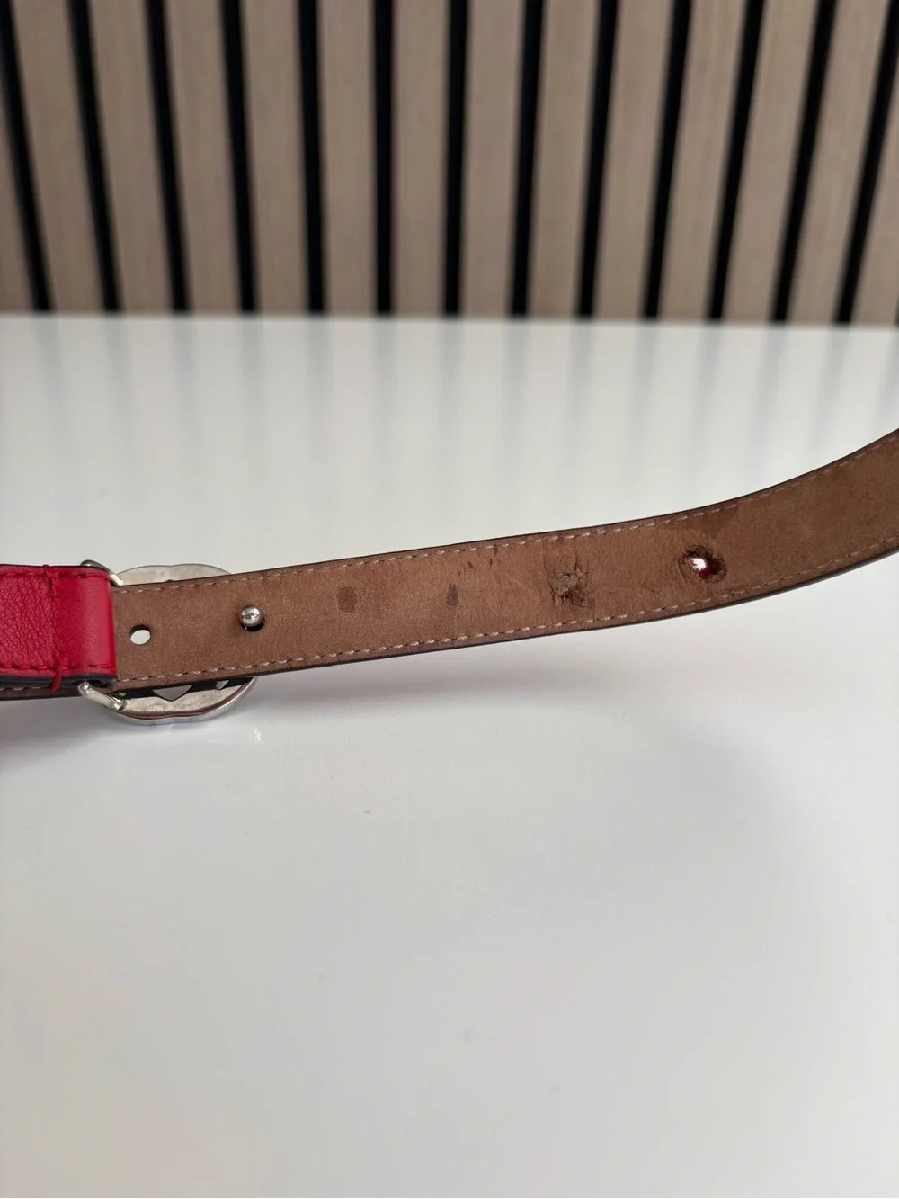 Auth GUCCI Leather Belt